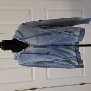 Super Comfy Roxy Blue and White Sweatshirt, Size Large
